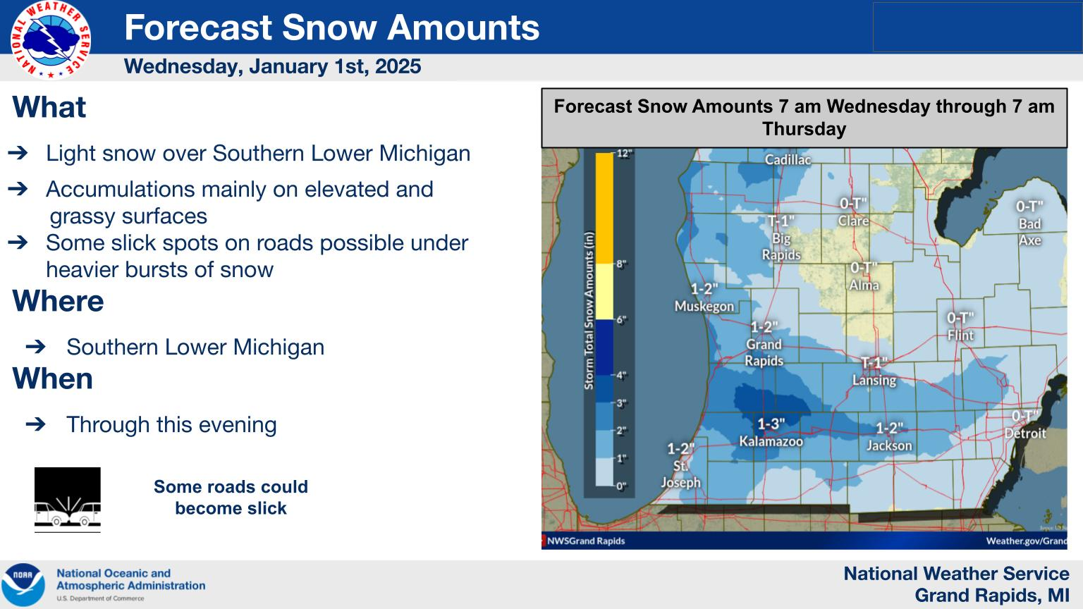 Michigan snow forecast WLKM Radio 95.9 FM